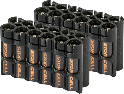 AAA Battery Storage Caddy by Storacell, Yellow, Holds 12 Batteries (Not included)