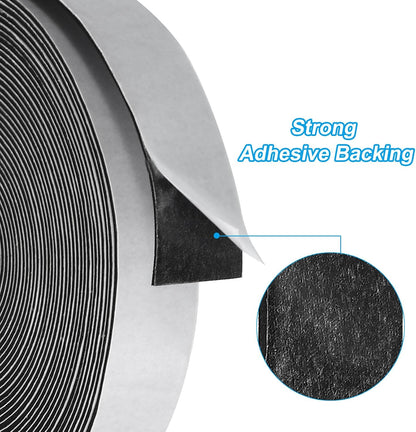 PATIKIL Weather Stripping Door Seal Strip, 3/8 Inch x 1/4 Inch x 32 Ft Self Adhesive Soundproof High Density Foam Tape Insulation for Door Window Air Conditioning, White - Colors B