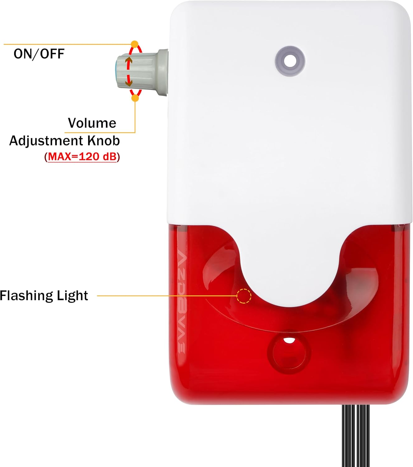 High / Low Water Level Alarm Sensor Detector Not - Overflow, Water Alarm for Sump Pump w/ 120 dB Strobe Siren, Water Leak Sensor,16.4ft Cord, Suitable for Water Tank Aquarium Swimming Pool Basement