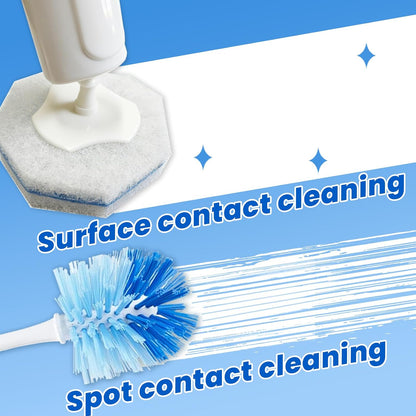 40 Disposable Toilet Brush Replacement Pads, Wall Mounted Toilet Holder Set Toilet Cleaning System Starter Kit, Toilet Stick Pads (White)