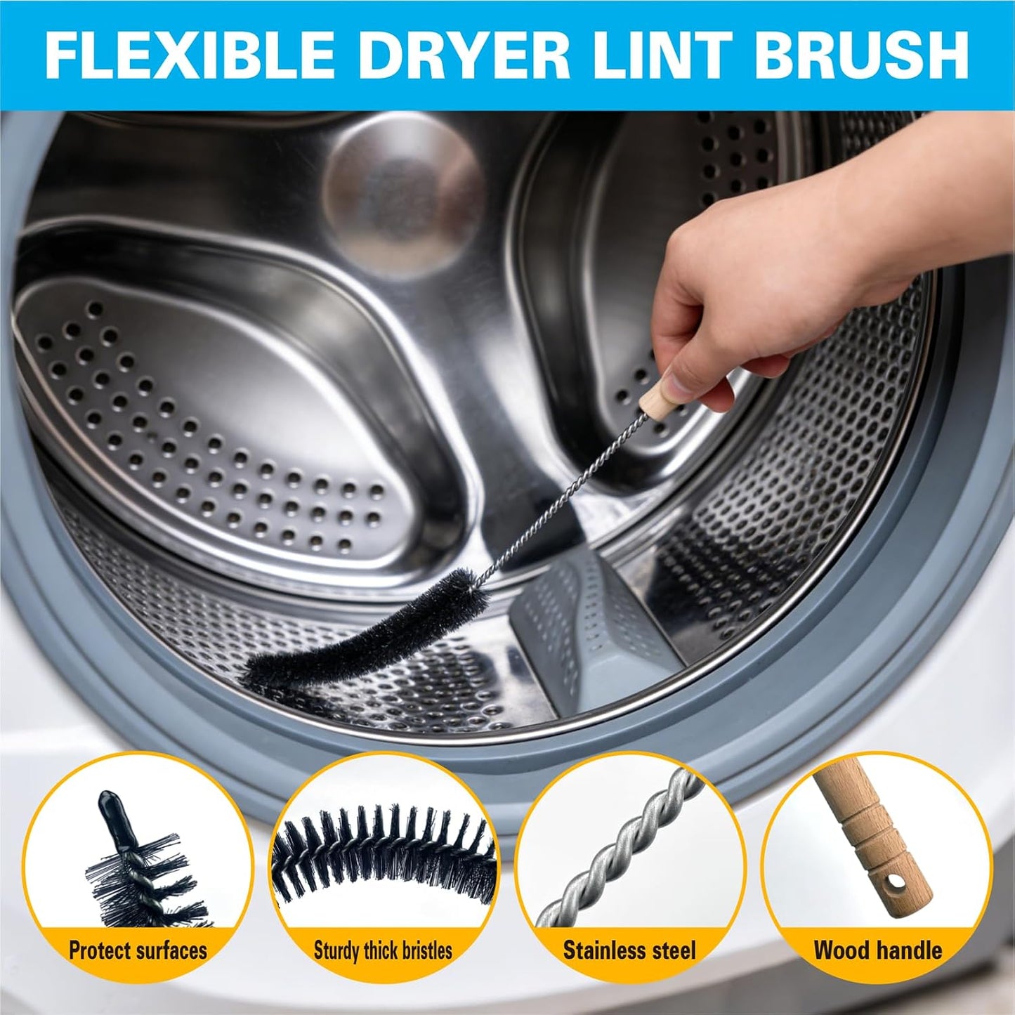 Crevice Cleaning Brush Set, Hard Bristle Small Scrub Brushes, Deep Cleaning Supplies for Kitchen, Bathroom, Grout, Bottle, Corners & Tight Spaces, 8Pcs