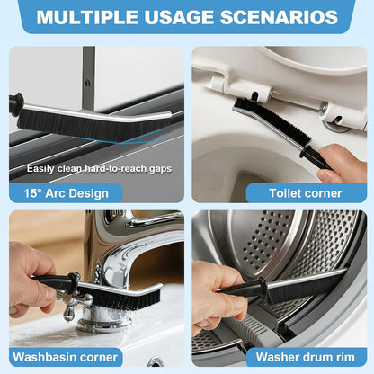 11Pcs V-Shaped Grout Cleaning Brush Set, with Stiff Bristles Crevice Cleaning Brush and Steel Scraper, Deep Cleaning Supplies for Cleaning Bathrooms, Kitchens, Tiles and Windows