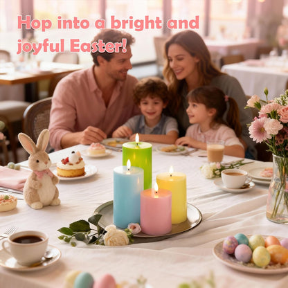 LUSHARBOR Flameless Candles, 4 Pack Battery Operated Candles with Remote, Real Wax LED Fake Candles with Timer Flickering for Christmas Wedding Home Party D3 H 5" 6" 7" 9" White