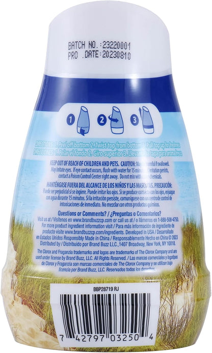 Clorox Fraganzia Gel Air Freshener Cone, Adjustable Odor Eliminating Gel with Lavender and Eucalyptus Scent for Home, Bathroom, Office, Small Spaces, Long Lasting No Battery Freshener, 6 Oz