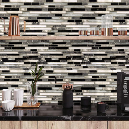 Livebor Peel and Stick Backsplash Wallpaper Kitchen Backsplash Wallpaper 11.8inch x 118.1inch Tile Contact Paper Kitchen Peel and Stick Countertops Waterproof Contact Paper for Bathroom Tile Vinyl
