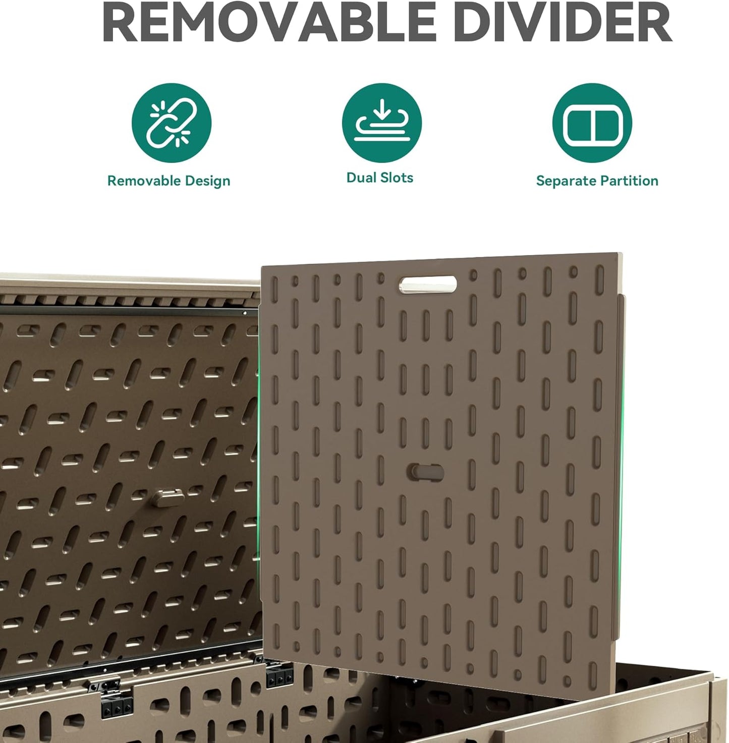 YITAHOME 100 Gallon Large Outdoor Deck Box | Waterproof Resin Storage Box, Lockable Indoor Outdoor Storage Container for Patio Furniture Cushions, Pool Accessories