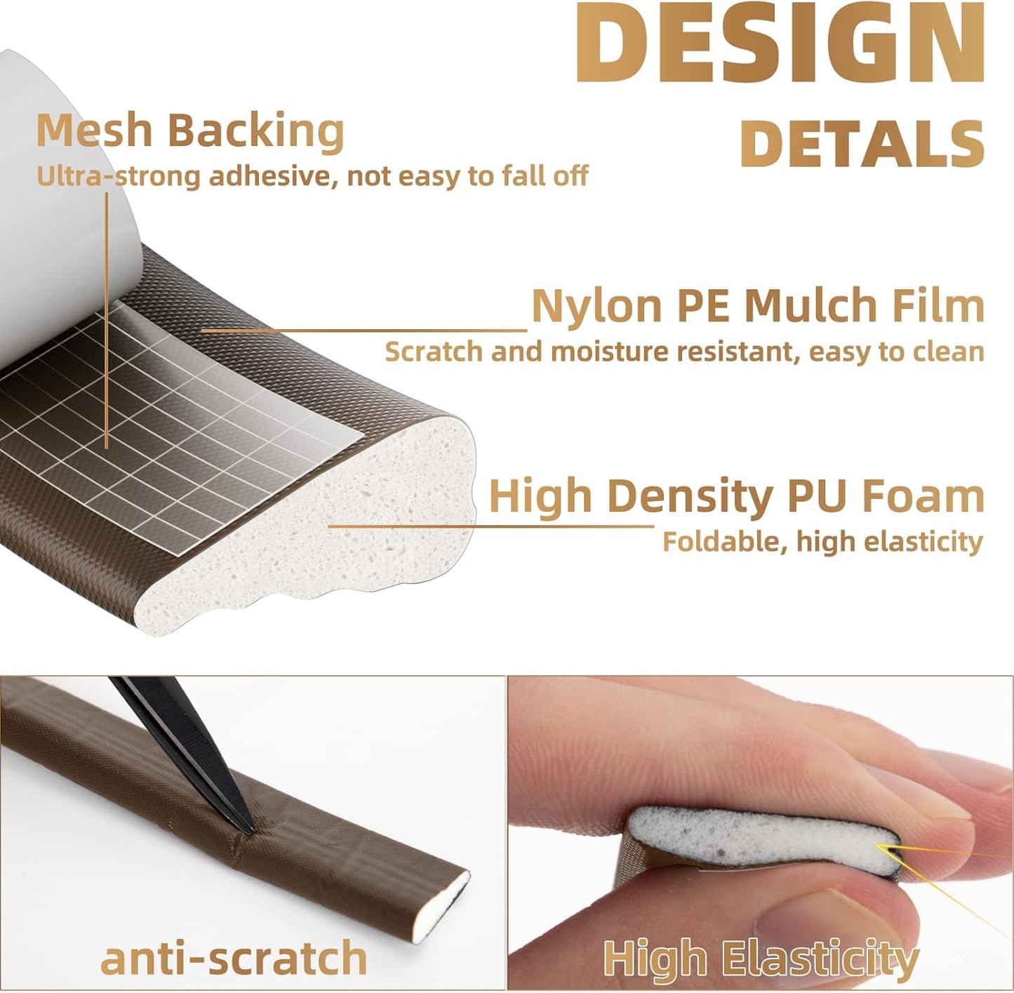 118” Wedge-Shape Foam Window Weather Stripping Door Seal Strip,Soundproofing Frame Winter Insulation Tape for Exterior Front Door,Noise Cancelling Window Inserts,Door Gap Filler Light Blocker,White