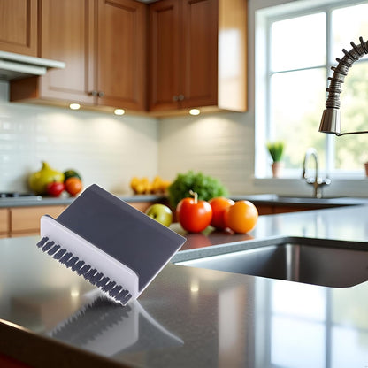 Black Kitchen Sink Squeegee Cleaner Countertop Brush,Kitchen Gadgets, Wiper Vegetable Cleaning Brush Wiper Home Kitchen Tool Accessories Fruit and Fruit and Vegetable Cleaning Brushes