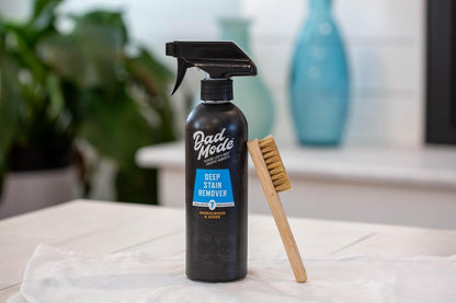 DadMode Laundry Stain Brush – Removes 25% More Stains – Beechwood Laundry Brush with Boar’s Hair Bristles – Ergonomic Handle for Clothes, Kids Messes & Tough Fabric Stains