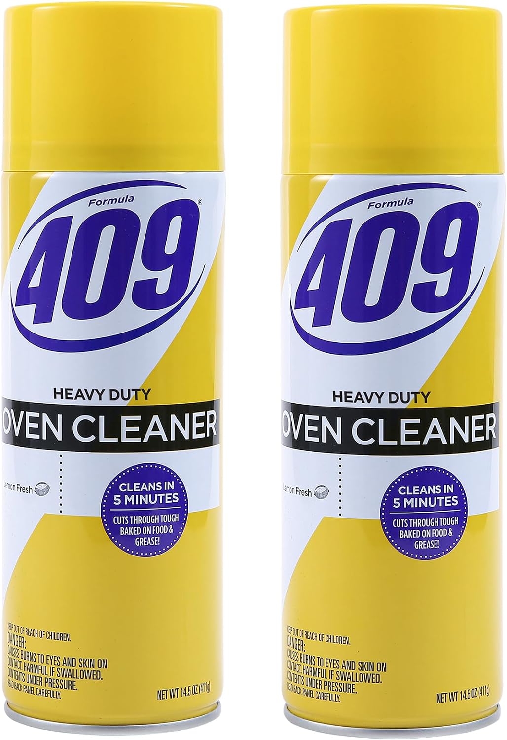 Formula 409 Heavy Duty Spray-On Oven Cleaner, Lemon Scent - Grill and Stove Top Cleaner Cuts Through Grease & Grime on Contact, A Powerful Clean You Can Trust, 14.5 Oz