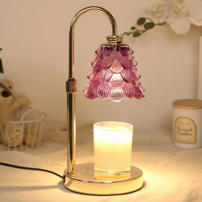 Fragrance Candle Warmer Lamp with 2 Bulbs Electric Candle Warmer with Timer & Dimmer for Home Decor
