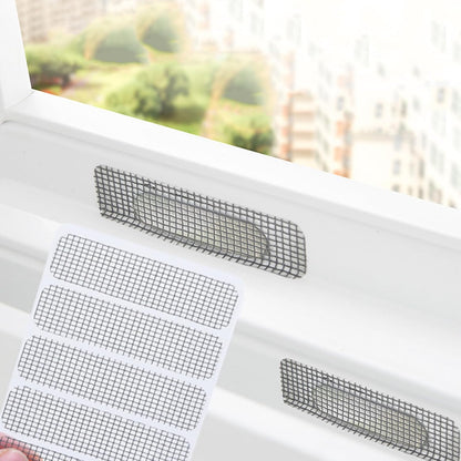50PCS Window Screen Patch, Waterproof Fiberglass Fine Mesh Screen Repair Kit, Self-Adhesive Anti-Mosquito Weep Hole Covers Repair Kit Window Patch