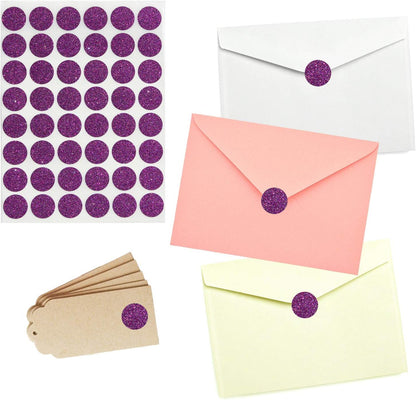 Royal Green Dot Sticker 11/16" Inch (17mm) Colored Labels in Purple - 2400 Pack - Colors A