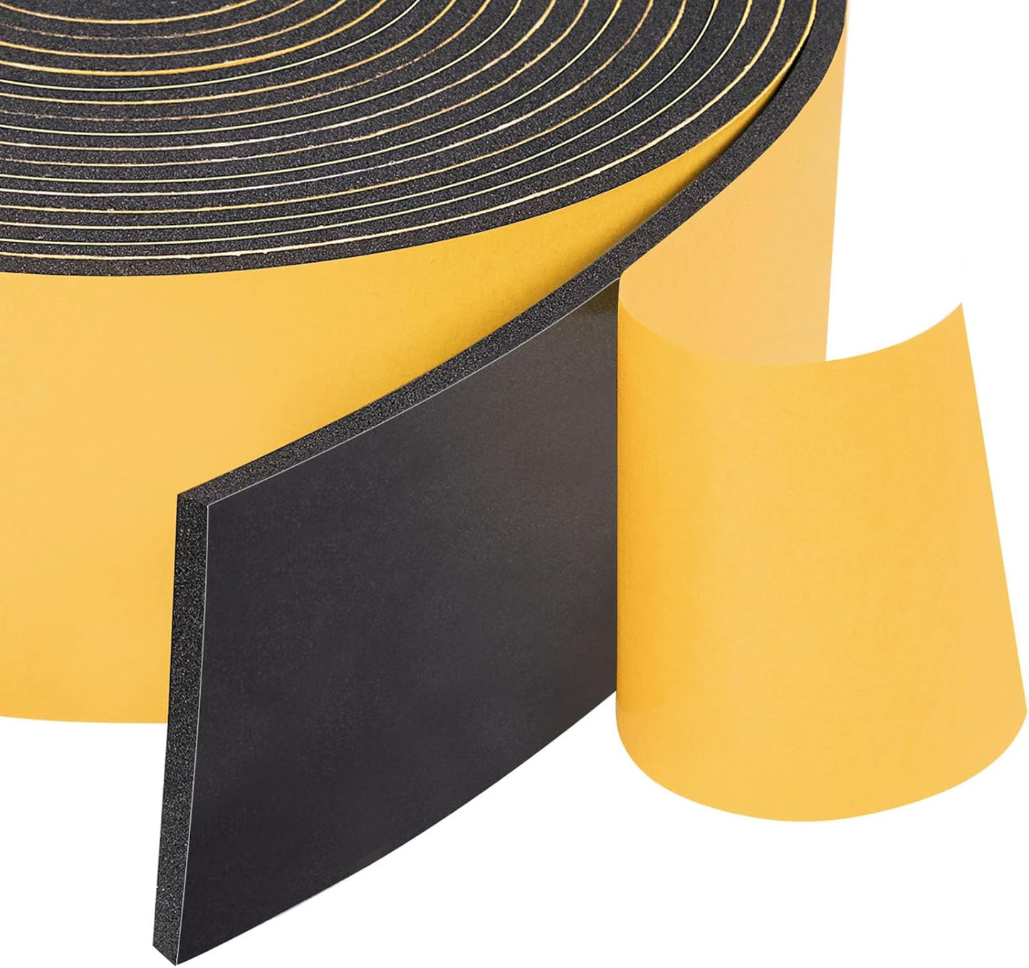 Yotache Self Adhesive Foam Gasket Tape 1/2" W X 1/2" T (New Adhesive Craft) for Doors Soundproofing Weather Seal Strip Insulation, 13 Ft Length