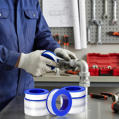150 Rolls Plumbers Tape, 1/2 Inch(W) X 394 Inches(L) Pipe Sealing & Plumbing Thread Tape, PTFE Water Sealant Seal Tapes for Shower Head, Pipe Reparing, Thread (White)
