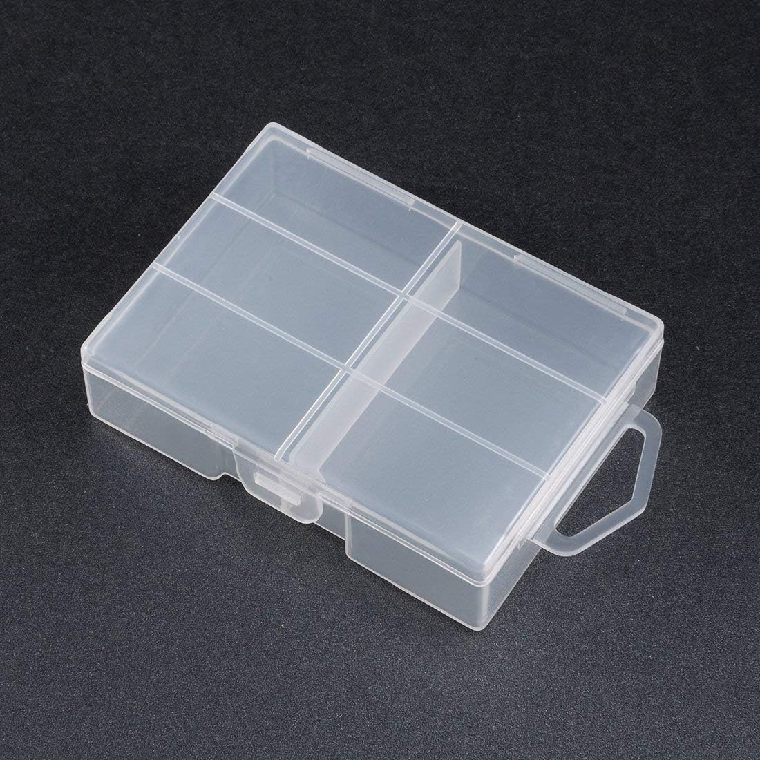 AA Battery Storage Box Organizer Holder Clear Plastic Case Container Portable-Holds 24xAA Batteries(2Pcs)