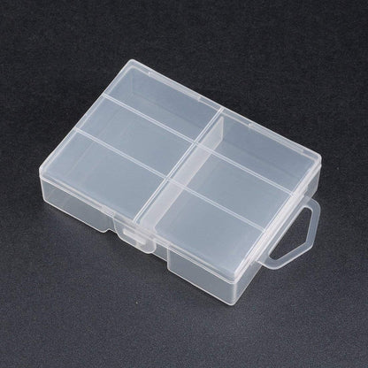AA Battery Storage Box Organizer Holder Clear Plastic Case Container Portable-Holds 24xAA Batteries(2Pcs)