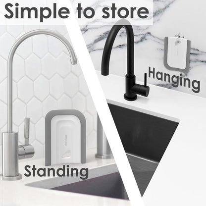 Curved Small Squeegee. Kitchen Sink Squeegee for Sinks, Countertops and Dishes. Multi-Purpose, for Vanity Tops, Bathroom Mirrors, Car Windows and Side Mirrors. 1 Pack