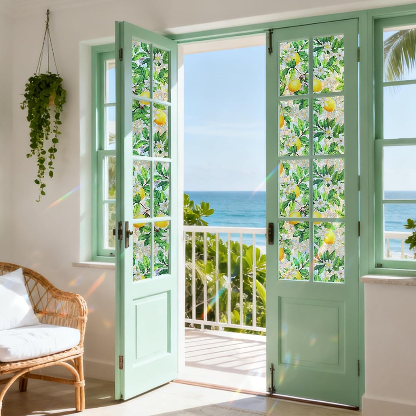 SOMWISE Frosted Glass Window Film, Heat Insulation, UV Block, Anti-Glare, One Way Privacy Tint, Static Cling for Home Bathroom Door, Renter Friendly, Day & Night Privacy