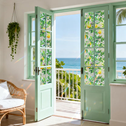 SOMWISE Frosted Glass Window Film, Heat Insulation, UV Block, Anti-Glare, One Way Privacy Tint, Static Cling for Home Bathroom Door, Renter Friendly, Day & Night Privacy