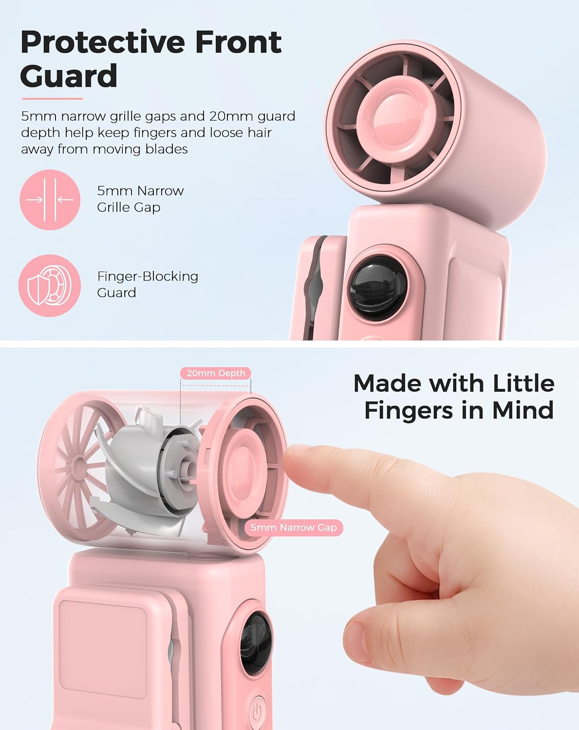 Hotsales Clip-On Portable Fan for Strollers, Handheld Turbo Fan for Travel | Small But Mighty Mini Fan, Detachable 360° Rotating Clip, LED Display, Rechargeable, Summer Outings, Gifts For Women And Men