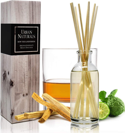 Urban Naturals Smoked Vanilla Reed Diffuser Set with Vanilla Bean, Sandalwood & Leather | Made in the USA - Colors B