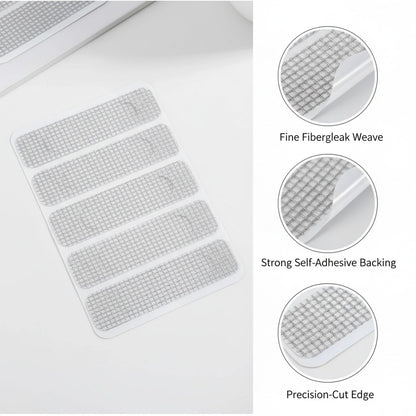 Self-Adhesive Fiberglass Screen Patch Kit for Windows and Doors, No-Frame Removal Repair, Multicolor Mesh Covers