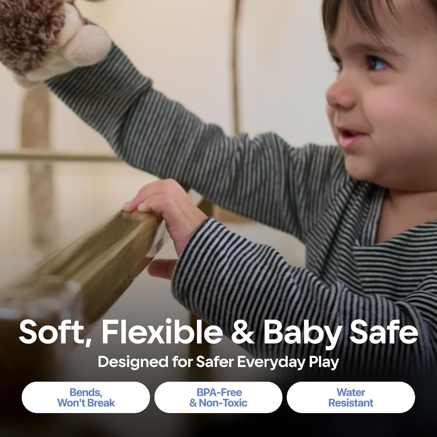 16ft Heavy Duty Desk Edge Protector & Corner Protectors - Baby Proofing Guards for Sharp Furniture Corners, Tables & Cabinets - Child Safety Essentials for Home & Nursery