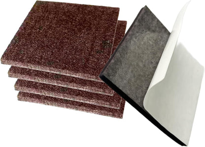 16PCS 3” Square Felt Furniture Pads, Self Adhesive Cuttable Chair Leg Pads Anti Scratch Floor Protectors for Hardwood Laminated Tile Cabinet Surface Protector, Brown