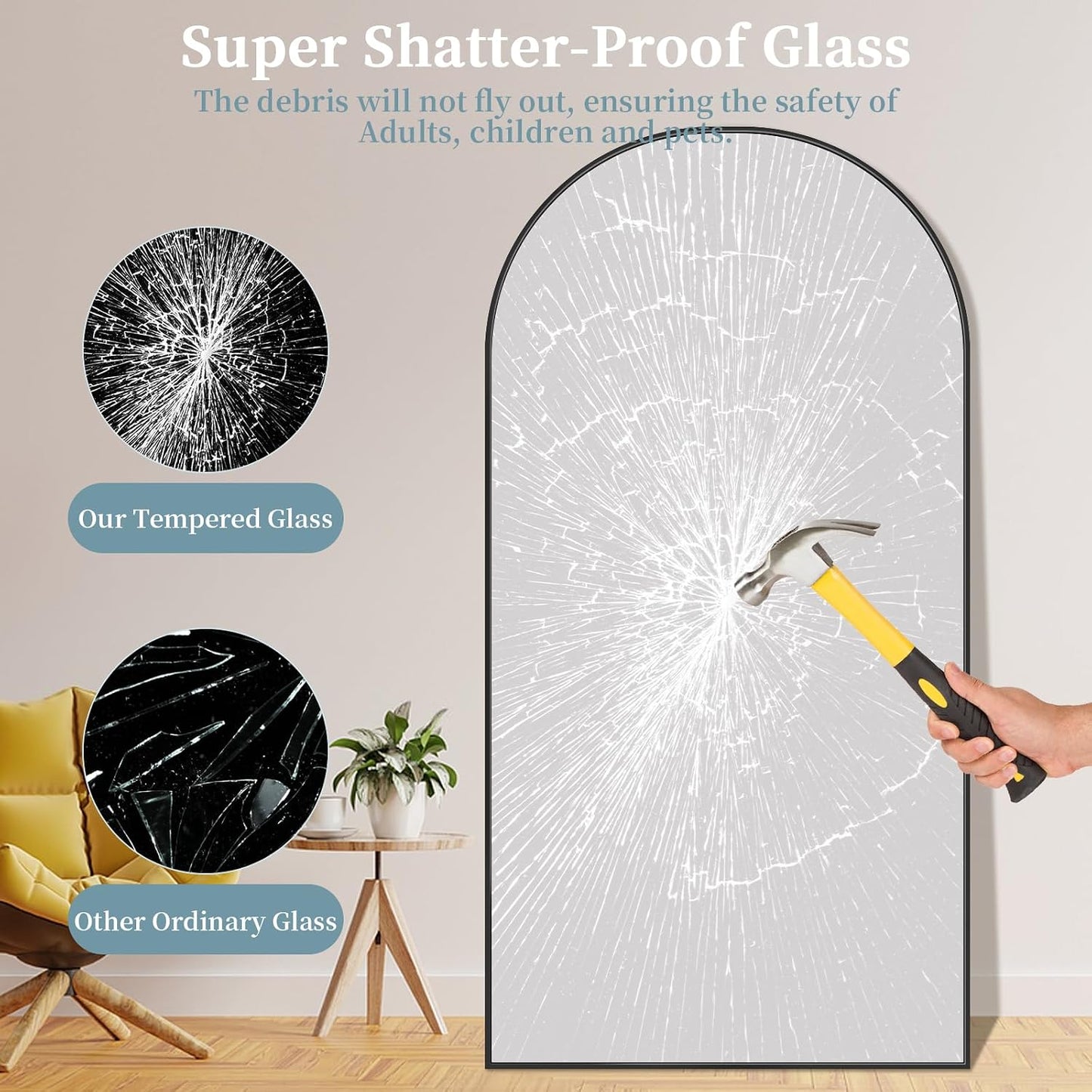 Full Length Mirror with Stand, 71"x28" Arched Full Body Large Stand Up Aluminum Frame Floor Standing Mirror, Freestanding Hanging Leaning Mounted for Bedroom Living Room Entryway Gold