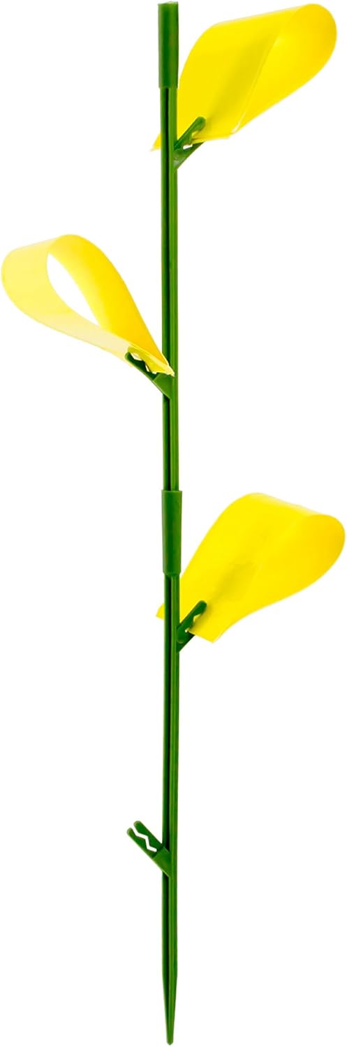 Safer Brand Home SH5026 Houseplant Sticky Stake Insect Traps for Indoor Plants - 16 Traps Included - Controls Aphids, Whiteflies, Fruit Flies, Fungus Gnats, and Other Insects