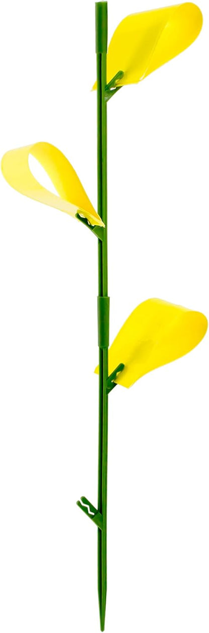 Safer Brand Home SH5026 Houseplant Sticky Stake Insect Traps for Indoor Plants - 16 Traps Included - Controls Aphids, Whiteflies, Fruit Flies, Fungus Gnats, and Other Insects