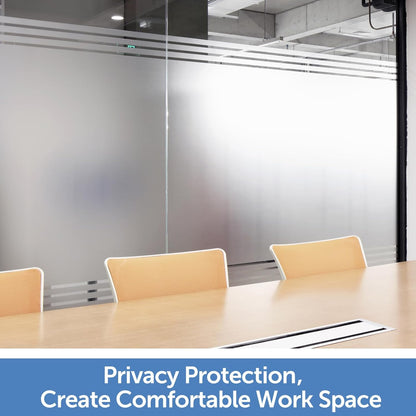 HIDBEA Frosted Window Privacy Film - Non Adhesive Static Cling Glass Stickers Sun UV Blocking Heat Control Door Covering Decals for Home Office, 23.6 x 78.7 Inch