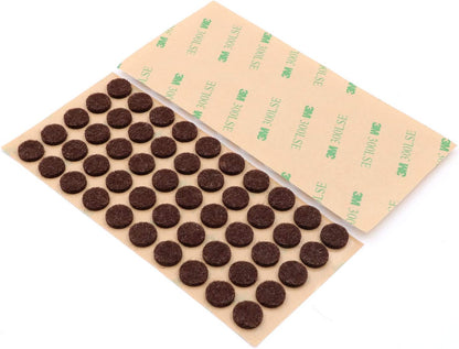 Furniture Felt Pads 3/8" (10mm) Diameter Round 3M Self Adhesive Protects Kitchen Cabinets, Drawers, Desks and Furniture Against Bumps and Scratches 100 Pack - Grey