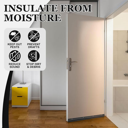 Hicarer 1 Pcs Door Bottom Sweep with Rain Drip 0.5625" W x 2" H x 36" L, Sliver Exterior Door Rain Drip Guard, Bottom Weather Stripping, Mill Finish Aluminum with Vinyl Insert