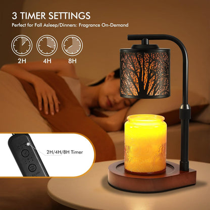 Candle Warmer Lamp with Timer & Dimmer- Electric Wax Melt Warmer with Adjustable Height for Scented Candles, Home Décor Fragrance and House Warming Birthday Gifts for Women Mom