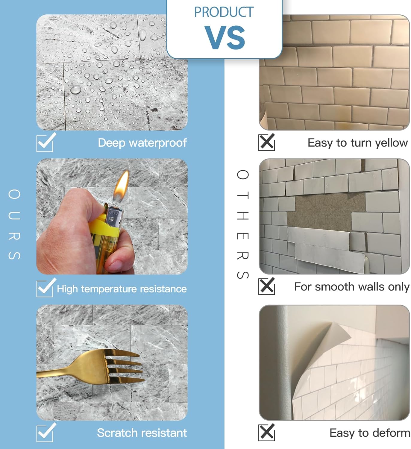 2026 New Upgrade Peel and Stick Backsplash Tile, Peel and Stick 11.34" X 11.57" Wall Tile for Kitchen, Bathroom, Fireplace, Laundry (Beige Ecru, 10 Packs)