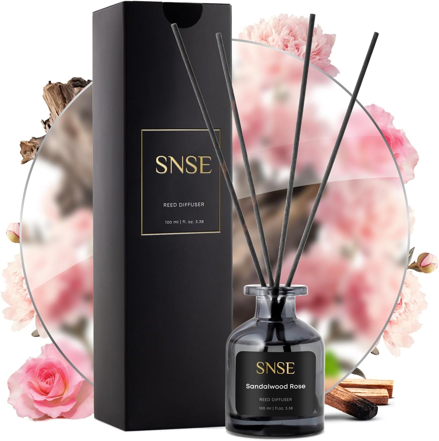 SNSE Clean Linen Reed Diffuser Set | 3.38 oz Scent Fragrance Oil Diffuser for Bedroom, Bathroom, Home Décor and Gift, Decorative Air Fresheners with Sticks