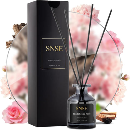 SNSE Clean Linen Reed Diffuser Set | 3.38 oz Scent Fragrance Oil Diffuser for Bedroom, Bathroom, Home Décor and Gift, Decorative Air Fresheners with Sticks