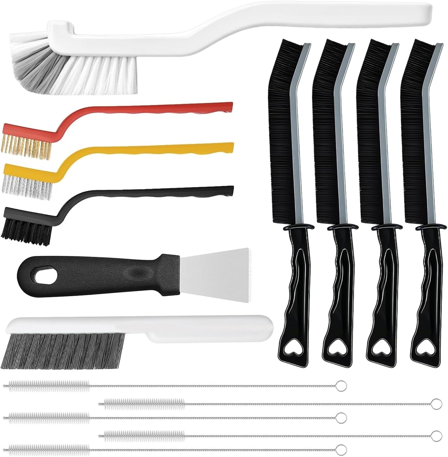 15pcs Crevice Cleaning Brush, Hard Bristle Scrub Brushes Tools, Multifunctional Grout Brush for Home, Bathroom, Ktichen, Window and Corners