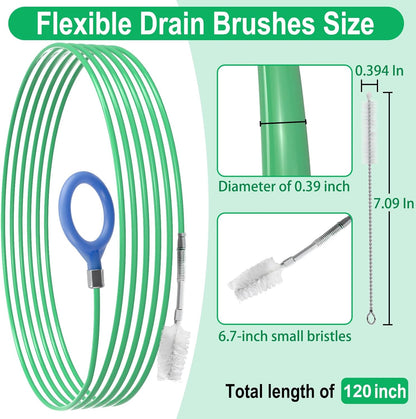 Auto Sunroof Drain Cleaning Tool, 120 Inch Flexible Tube Cleaning Brush, Drain Brush Extra Long Pipe Cleaners for Cars, Car Accessories, Car Sunroof Drain Hole Cleaner for Drains, Sewers, Windshields