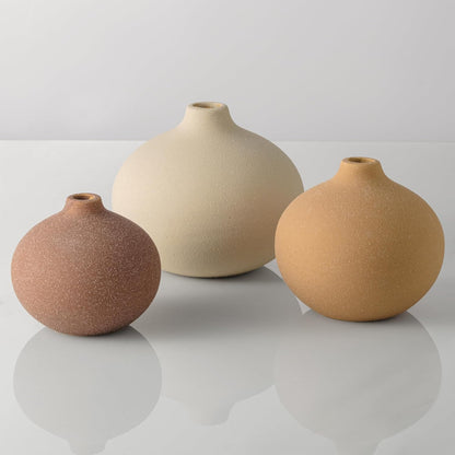 Ceramic Vase Set of 3, Bud Vases for Modern Farmhouse Home Decor, Cute Vases, Small Flower Vases for Dining Table Centerpieces,Living Room,Shelf,Mantel and Entryway Display