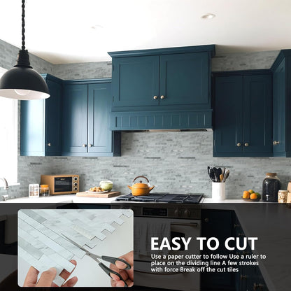 Midcard 10 Sheets Peel and Stick Backsplash PVC Wall Tile,for Kitchen Backsplash