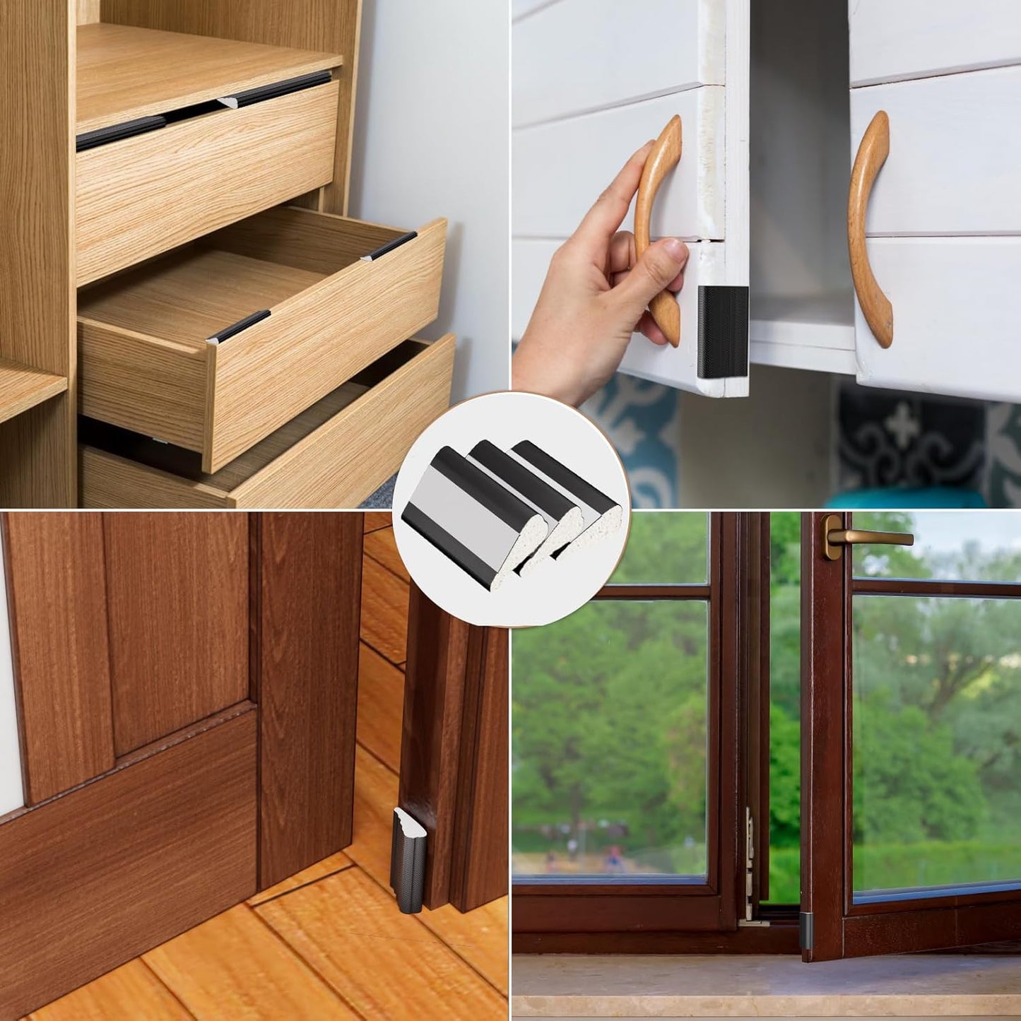 118” Wedge-Shape Foam Window Weather Stripping Door Seal Strip,Soundproofing Frame Winter Insulation Tape for Exterior Front Door,Noise Cancelling Window Inserts,Door Gap Filler Light Blocker,White