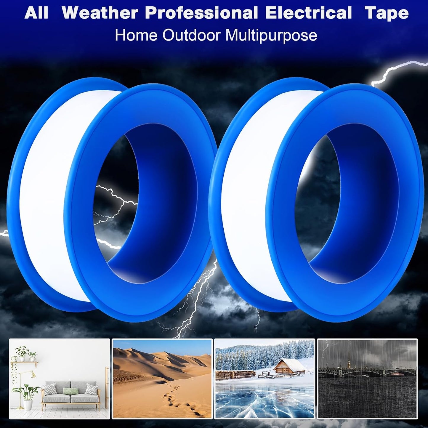 Pushglossy 50 Rolls PTFE Tape 1/2 x 520 Inches Plumbers Waterproof Sealant Plumbing Tape for Shower Head Repairing Water Pipe Sealing (White)