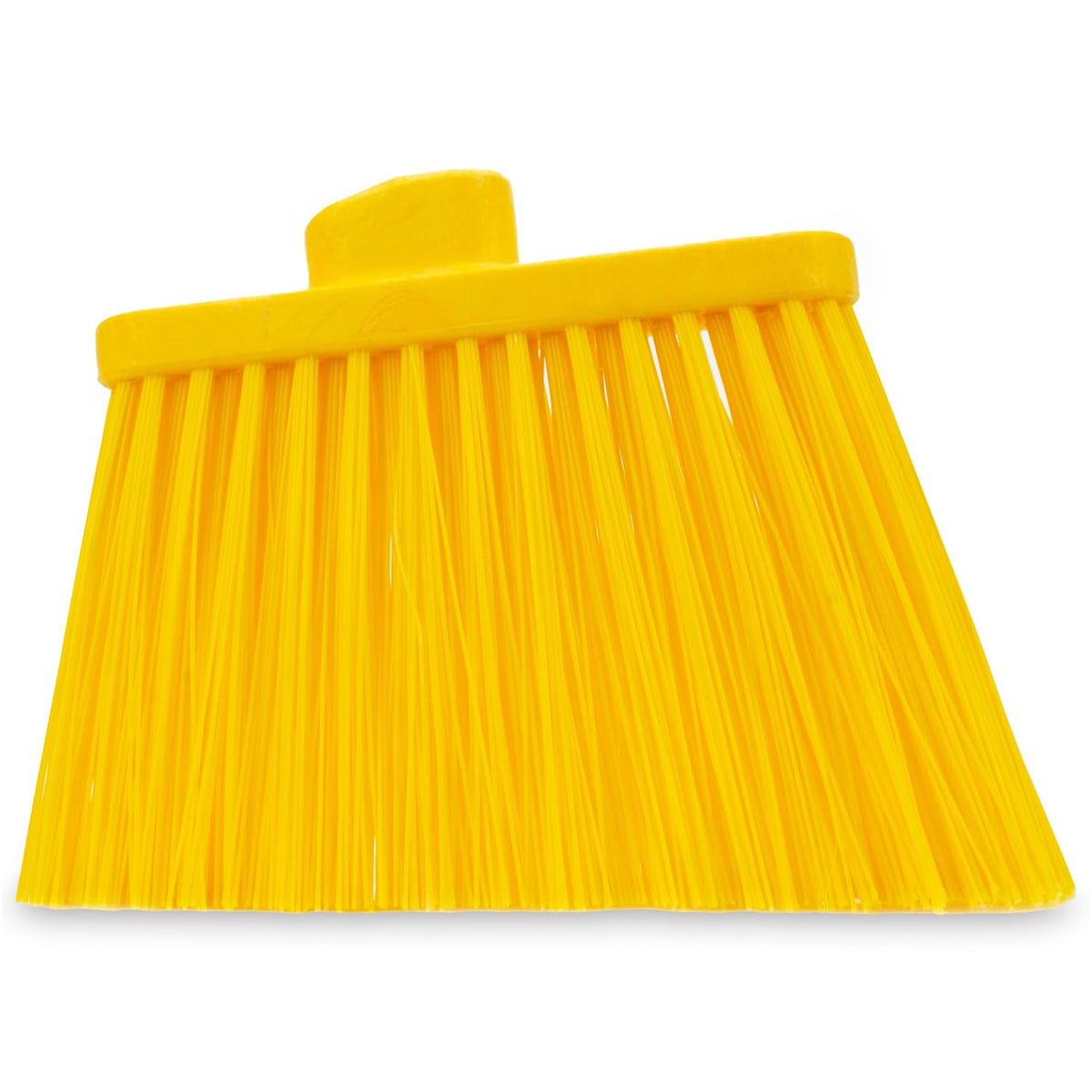 SPARTA Plastic Broom Head, Angled, Un-Flagged for Large Debris Indoor, Outdoor, Home, Restaurant, Lobby, Office, 12 Inches, Green