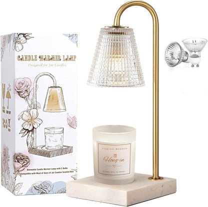 Hong-in Candle Warmer Lamp with Timer-Dimmable Adjustable Height Candle Lamp Warmer, Birthday Gifts for Women Mom Her, Housewarming Office Home Decor,Wax Warmer for Scented Wax Jar Candles