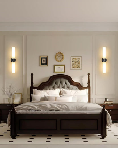 Battery Operated Wall Sconce Set of 2, 10000mAh Rechargeable Wireless Wall Lights Remote Control, Cordless Timer Dimmable Glass Wall Lamps for Living Room Bedside Entryway Emergency Gold 16.5 Inch