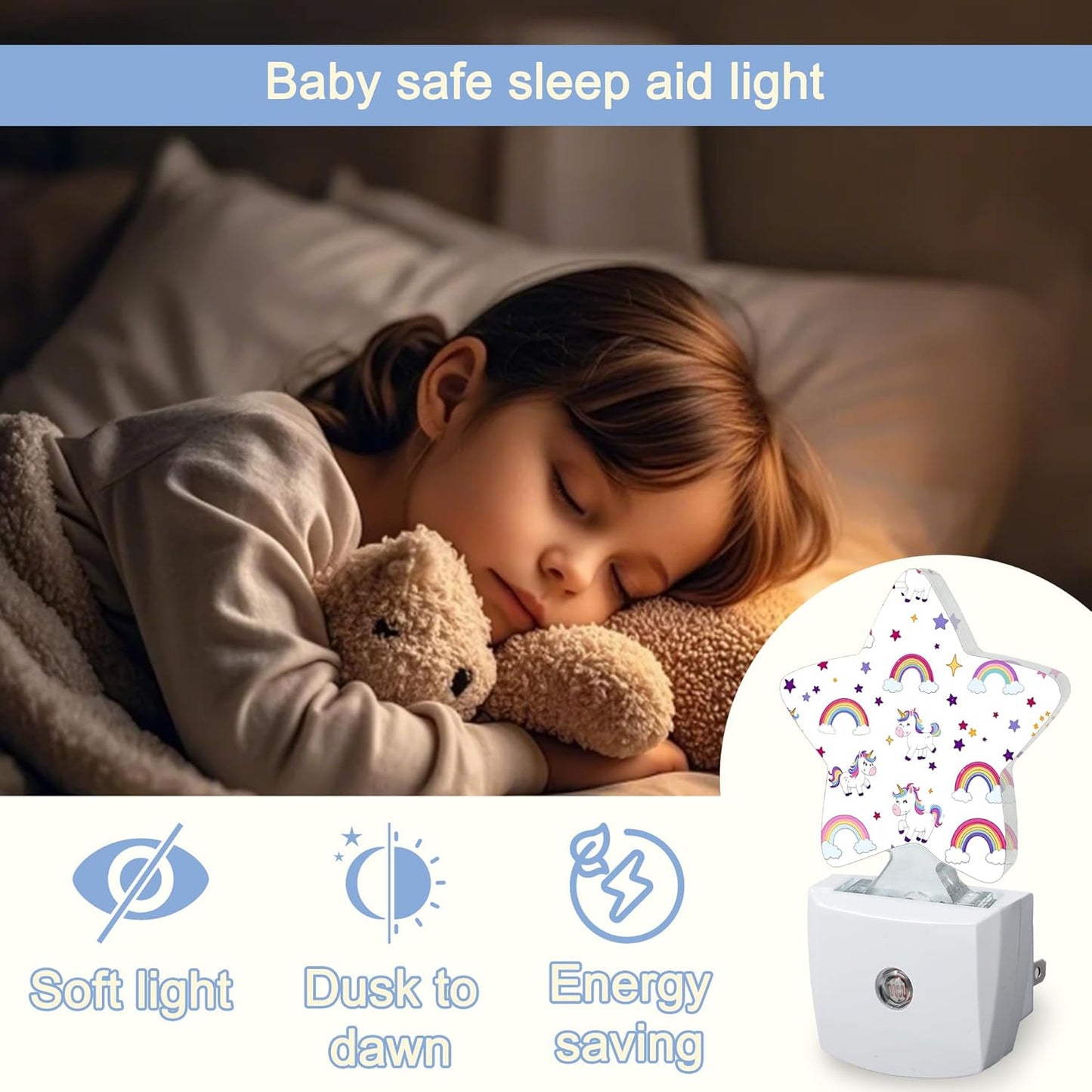 Lavender Butterfly Nightlight,Summer Flowers Star Night Lights Plug into Wall Decorations for Bedroom Bathroom,Dusk to Dawn Sensor Kitchen Hallway Stairs Energy Efficient Desk Lamp