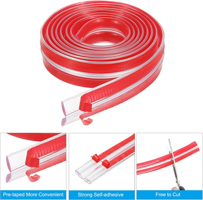 PATIKIL Edge Protector Strip, 0.79IN x 6.6FT Children Proofing Silicone Soft Clear Corner Protectors Pre-Taped Strong Adhesive for Cabinets Tables Drawers